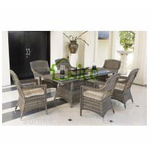 DS-(201) rattan indoor furniture modern square rattan indoor dining table